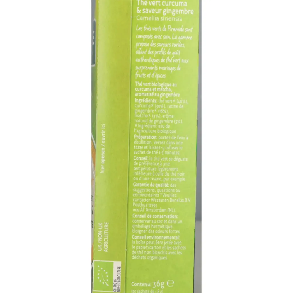Online Groene Thee Oppeppend Gember & Kurkuma 20 stuks Thee