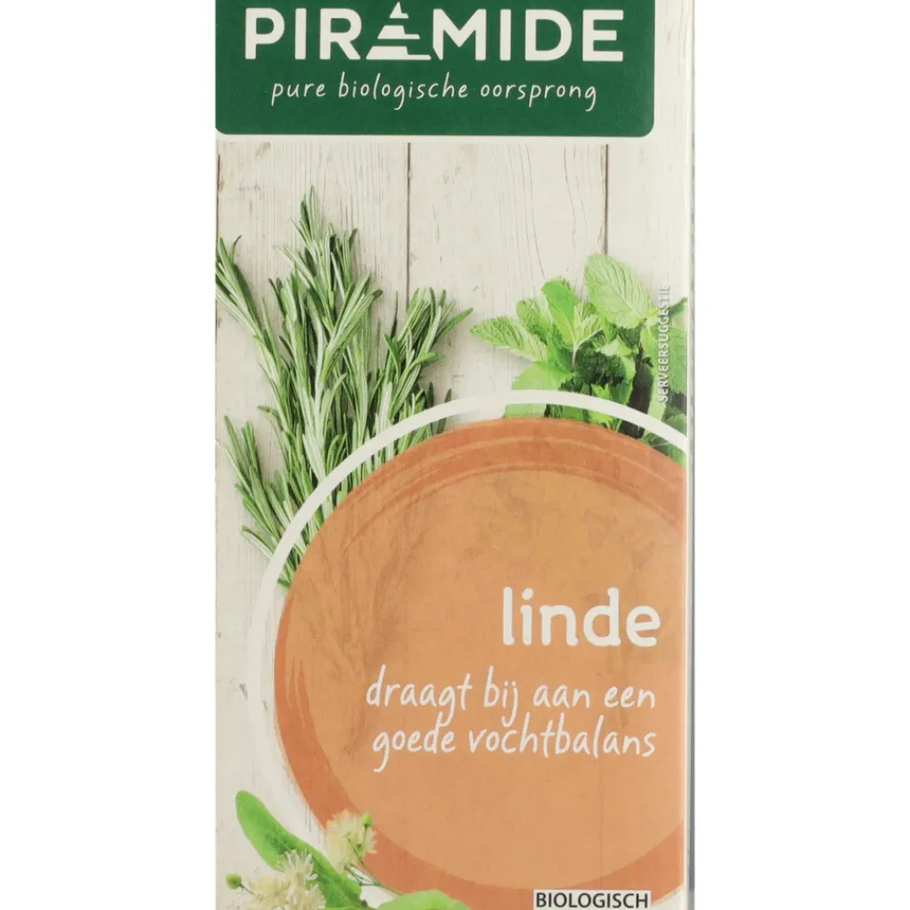 Thee<Piramide Kruidenthee Bio Lindebloesem 20 stuks