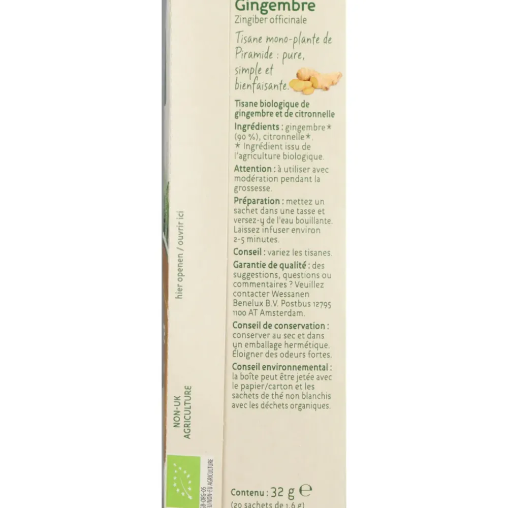 Outlet Kruidenthee Bio Gember 20 stuks Thee