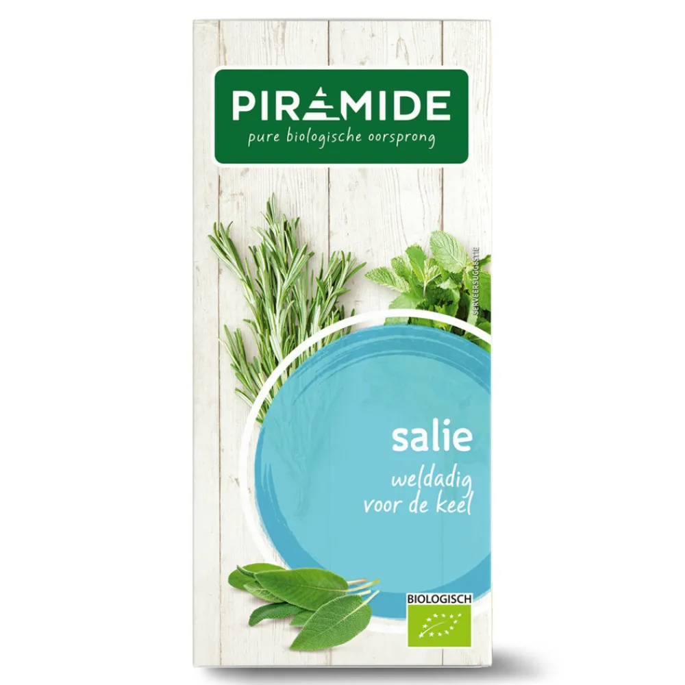 Kruidenthee Bio Salie 20 stuks^Piramide Outlet