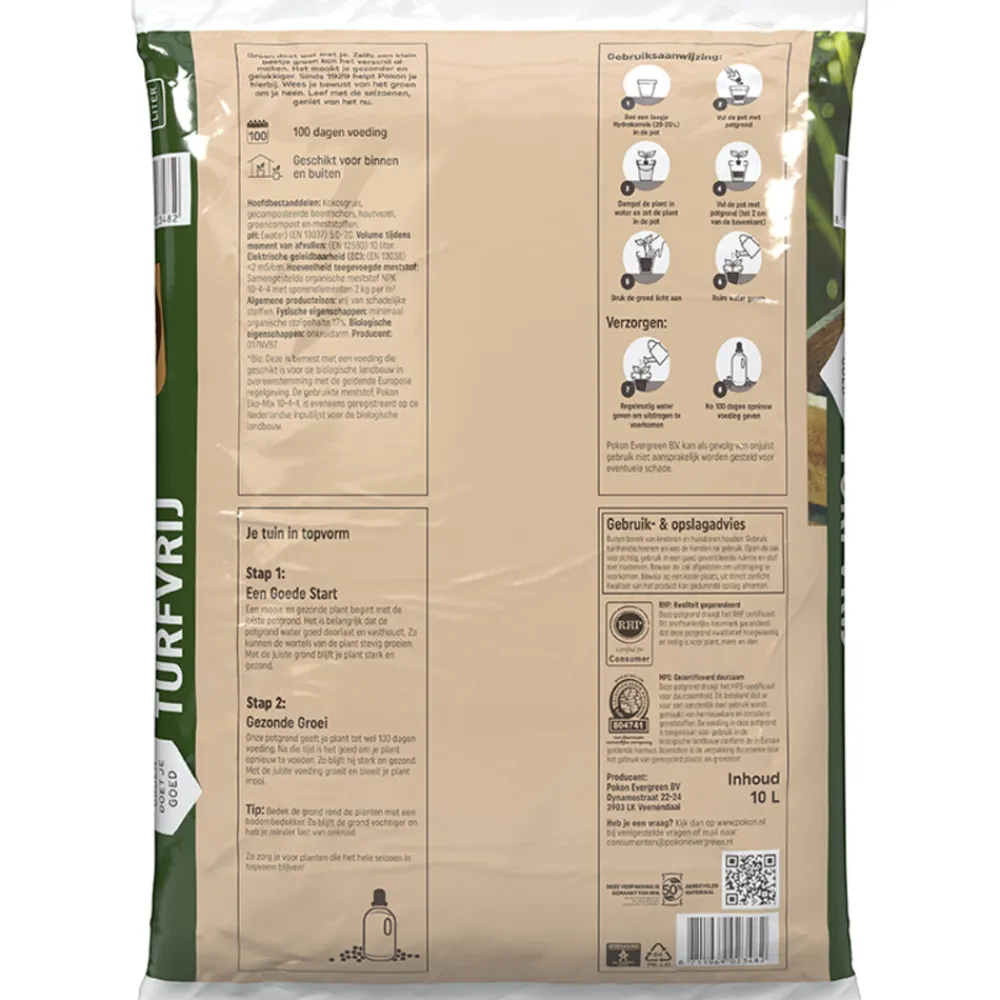 Bio Turfvrij Potgrond 10 liter^Pokon Sale