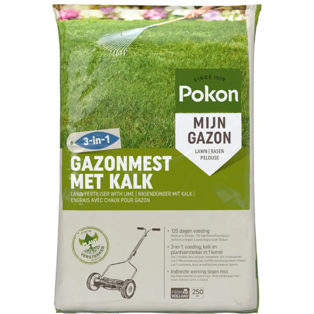 Gazonmest met Kalk voor 250 m² 16,8 kg Grond En Bemesting