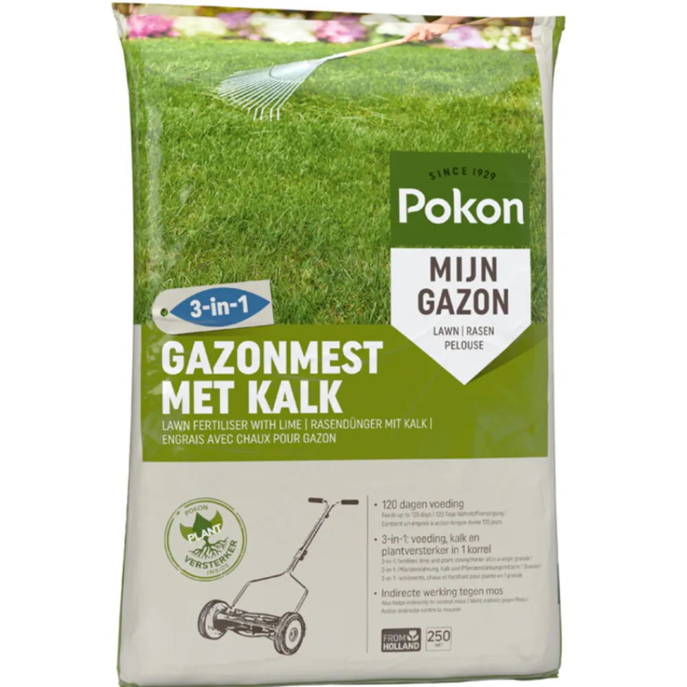 Gazonmest met Kalk voor 250 m² 16,8 kg Grond En Bemesting