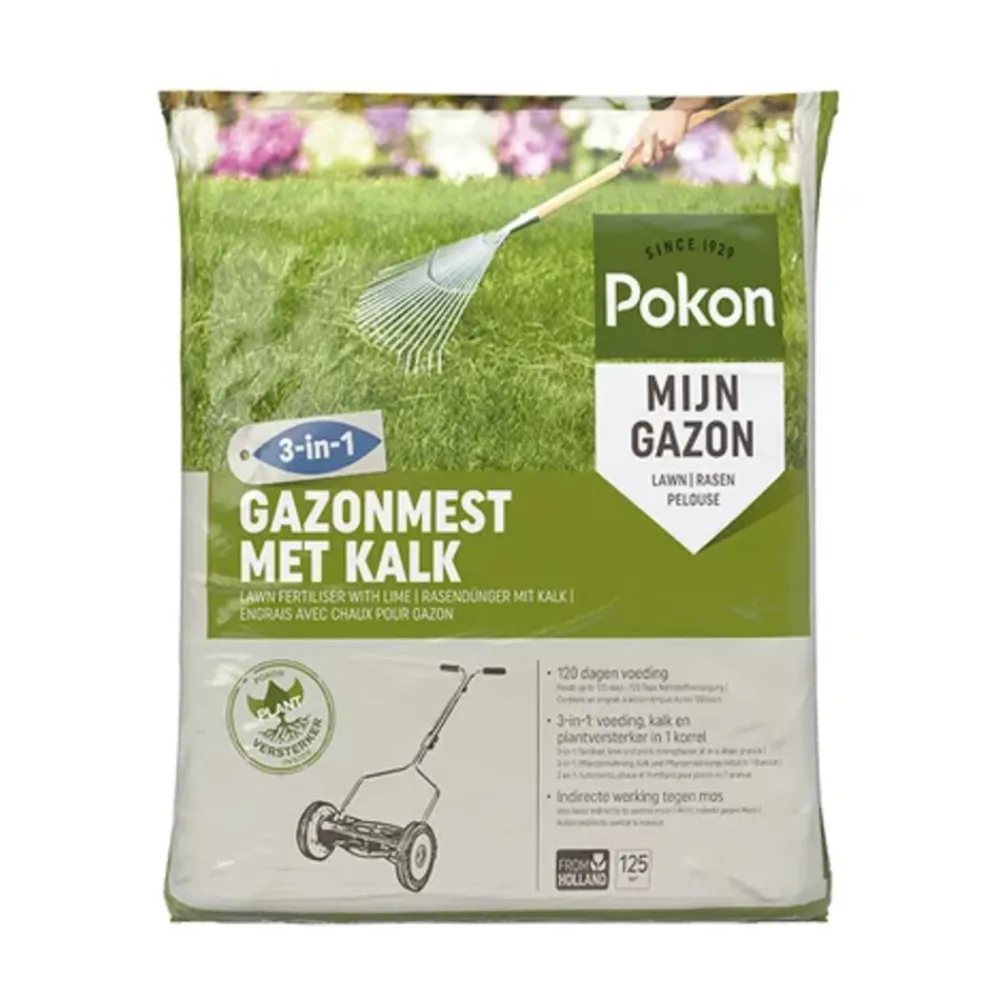 Grond En Bemesting<Pokon Gazonmest met Kalk voor 125 m² 8,4 kg