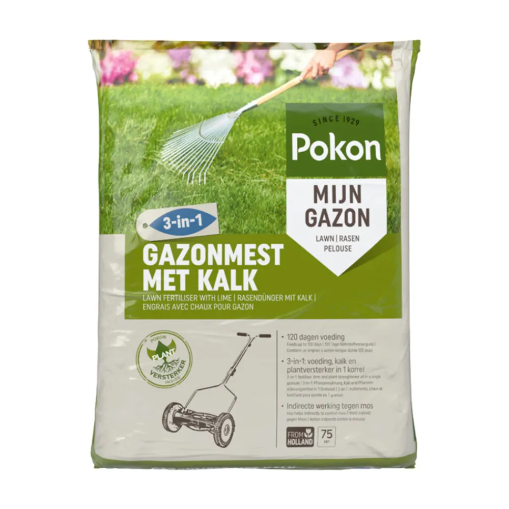 Sale Gazonmest voor 75 m2 met Kalk 5 kg Grond En Bemesting