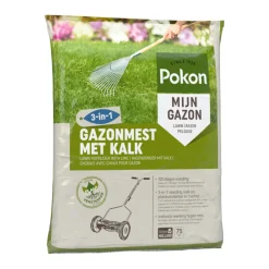 Sale Gazonmest voor 75 m2 met Kalk 5 kg Grond En Bemesting