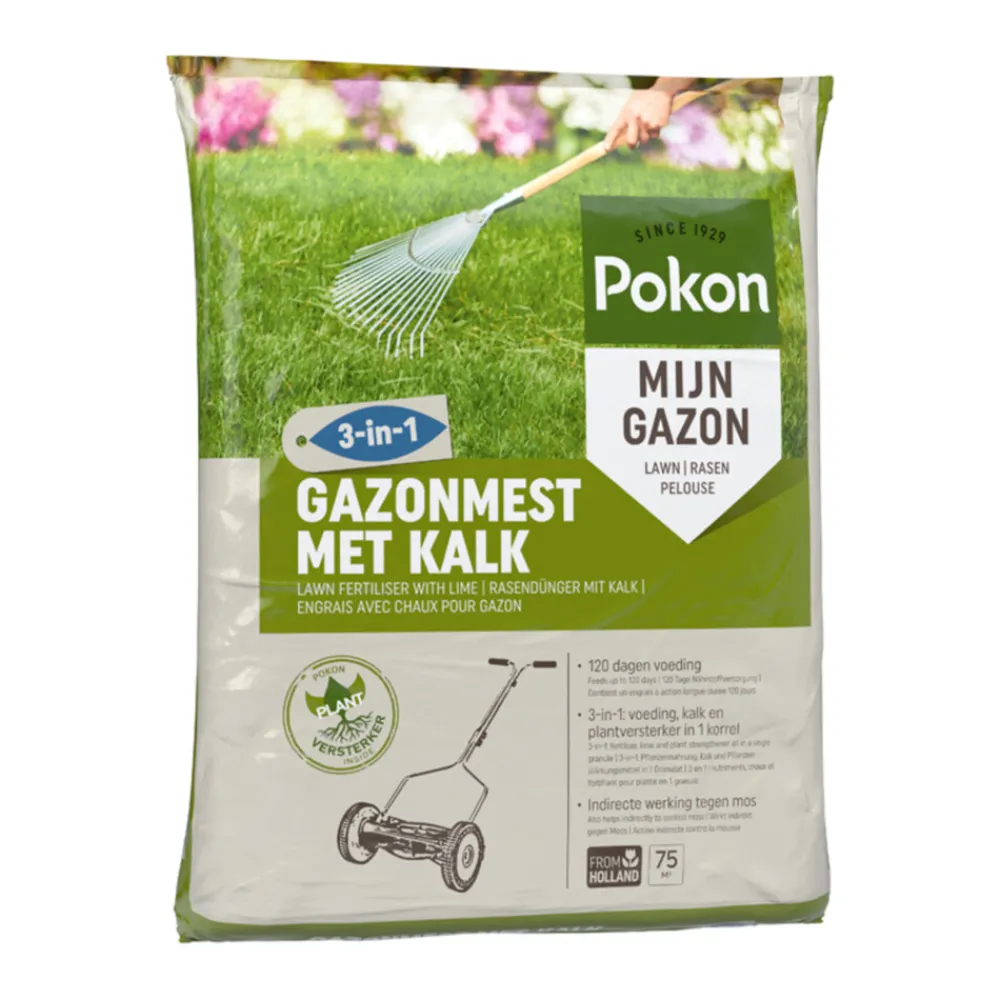 Sale Gazonmest voor 75 m2 met Kalk 5 kg Grond En Bemesting