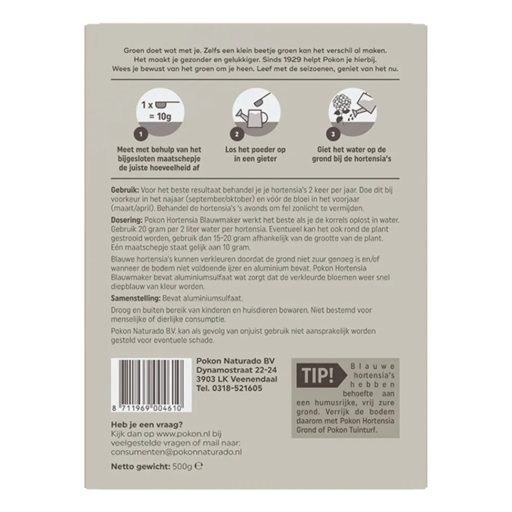 Grond En Bemesting<Pokon Hortensia Blauwmaker 500 gr
