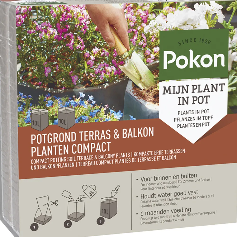 Hot Kokos Potgrond Terras & Balkon Compact 20 liter Grond En Bemesting|Alles Voor Kamerplanten