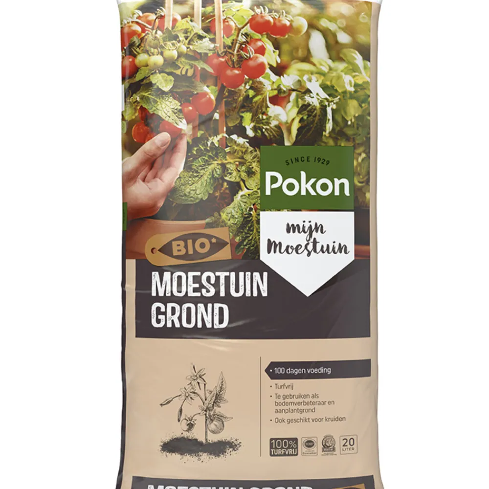 Grond En Bemesting<Pokon Moestuin Grond Biologisch 20 liter