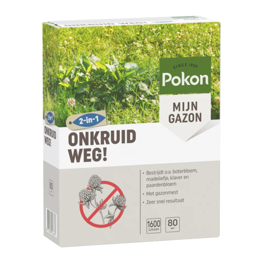 Onkruidbestrijding<Pokon Onkruid Weg 1,6 kg voor 80 m²
