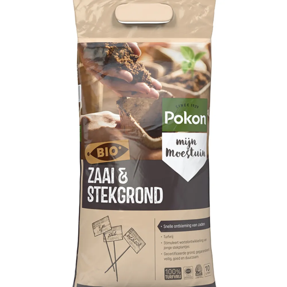 Zaai & Stekgrond Biologisch 10 liter Grond En Bemesting
