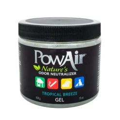 Luchtverfrisser<PowAir Geurverwijderaar Gel Klein Tropical Breeze 400 gr