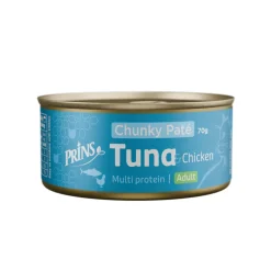 Kattenvoer<Prins Chunky Paté Kattenvoer Nat Tonijn & Kip 70 gr