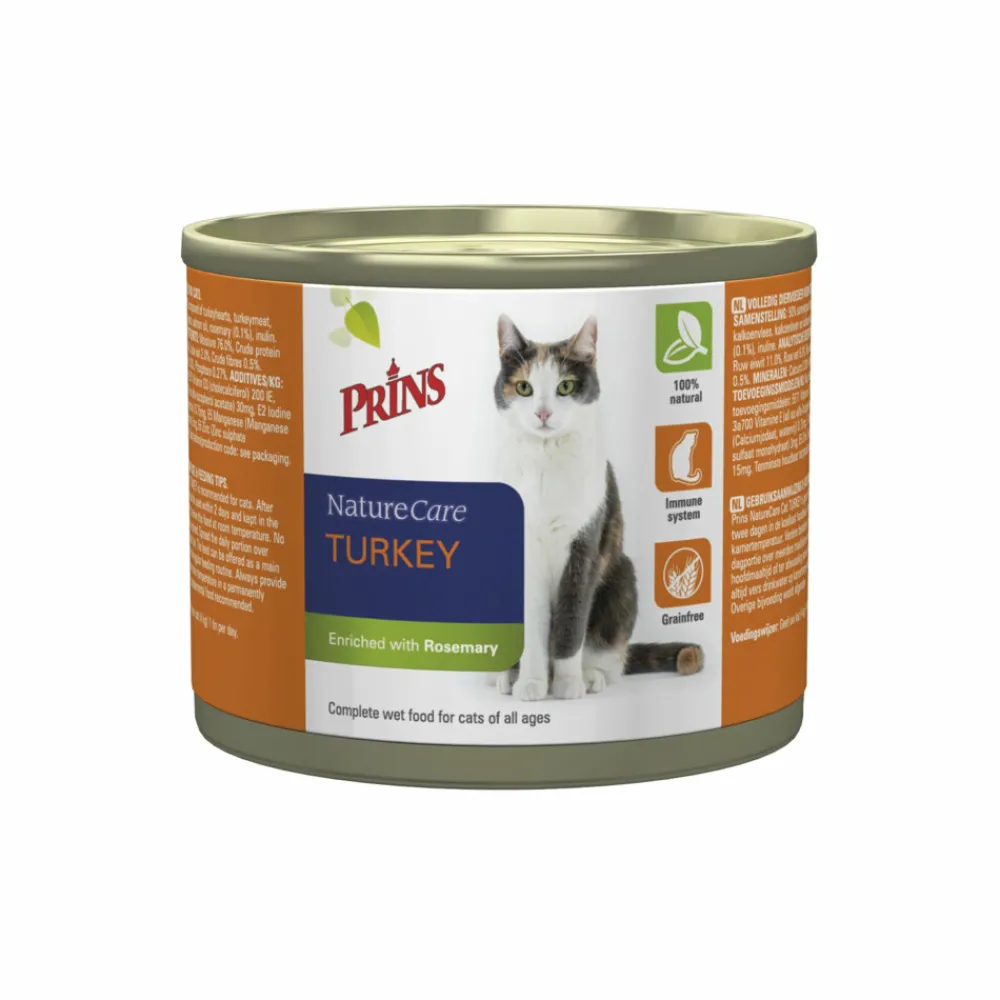 NatureCare Kattenvoer Nat Kalkoen 200 gr^Prins New