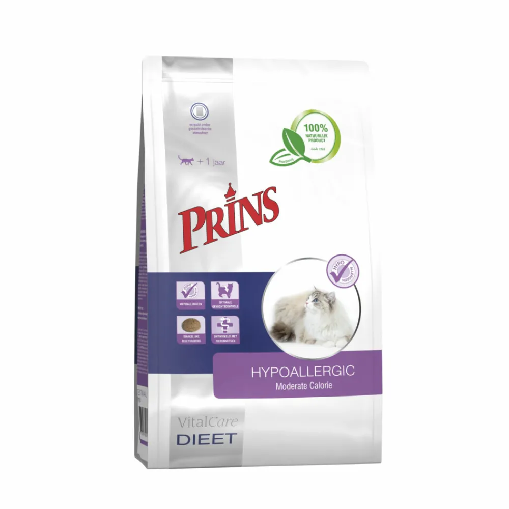 Kattenvoer<Prins VitalCare Veterinary Diet Hypoallergic Moderate Calorie Kattenvoer 1,5 kg