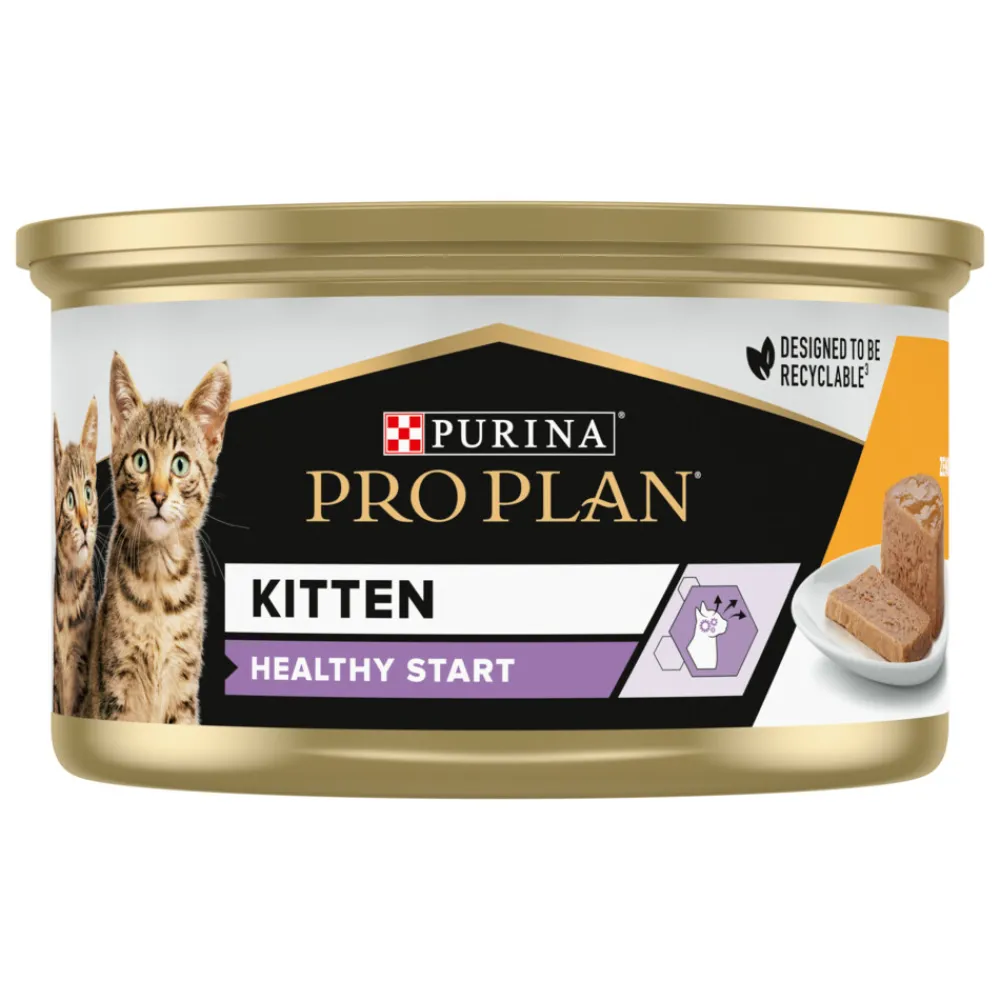 Kattenvoer<Pro Plan Cat Blik Mousse Kitten Kip 85 gr