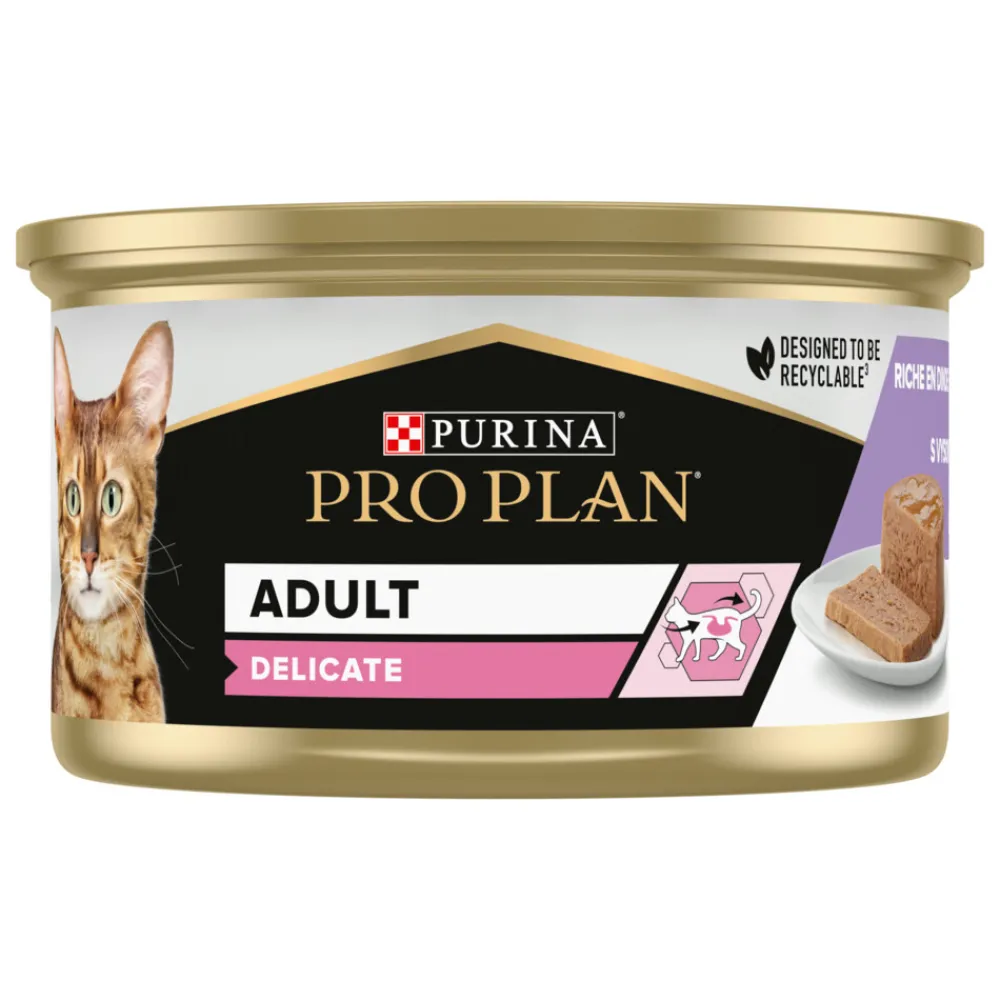 Kattenvoer<Pro Plan Cat Blik Mousse Delicate Kalkoen 85 gr