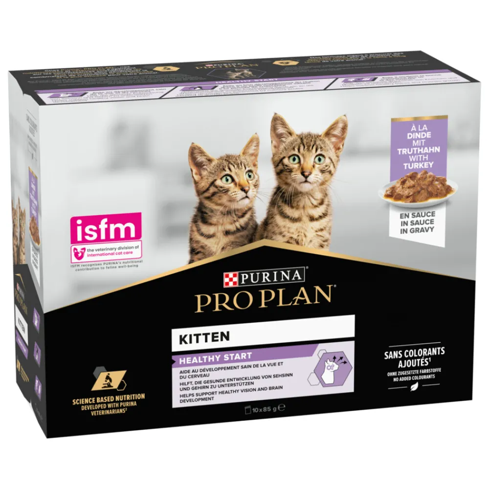 Kattenvoer<Pro Plan Junior Nutrisavour Junior Kalkoen 10 x 85 gr