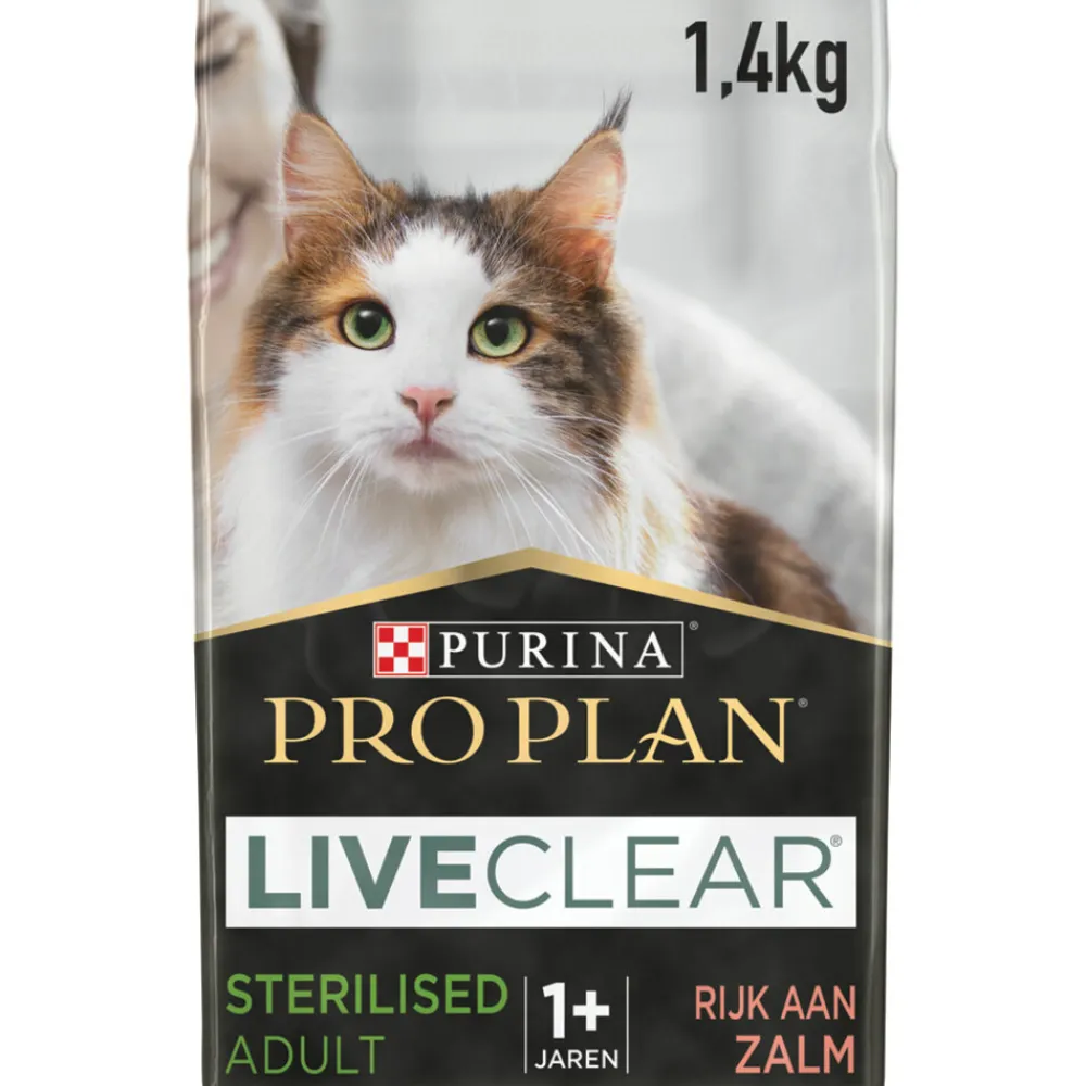 Kattenvoer<Pro Plan LiveClear Sterilised Adult Zalm 1,4 kg
