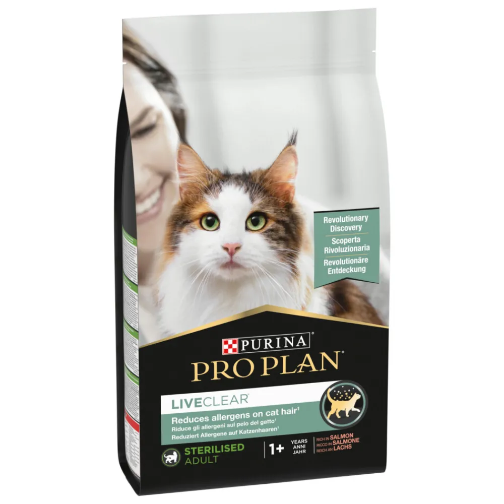 Kattenvoer<Pro Plan LiveClear Sterilised Adult Zalm 1,4 kg