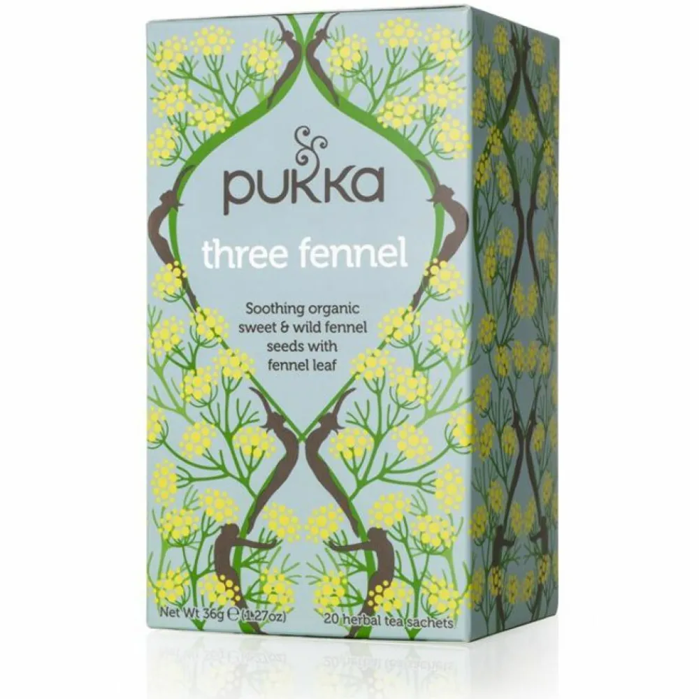 Thee<Pukka Thee Three Fennel 20 stuks