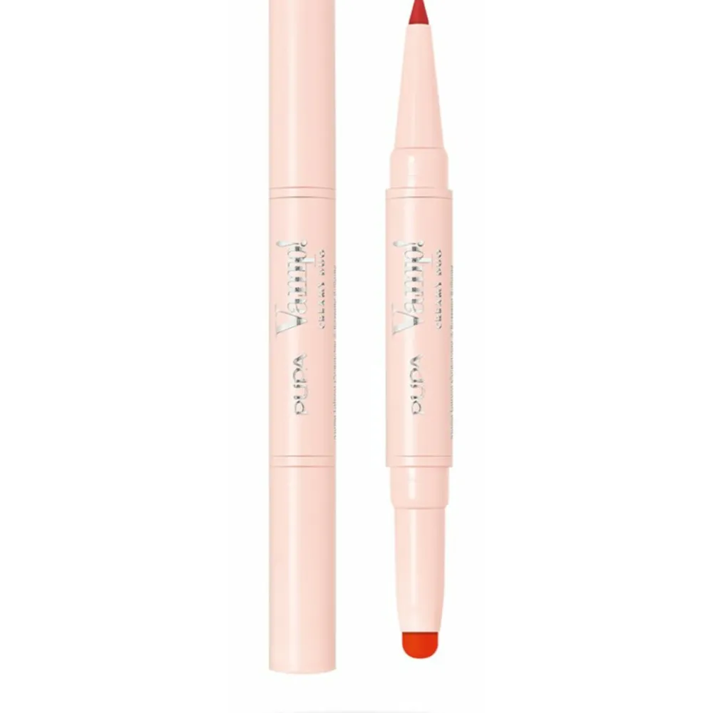 Hot Vamp! Creamy Duo Lip Pencil & Shiny Lipstick 011 Orange Red 0,8 gr Lipstick
