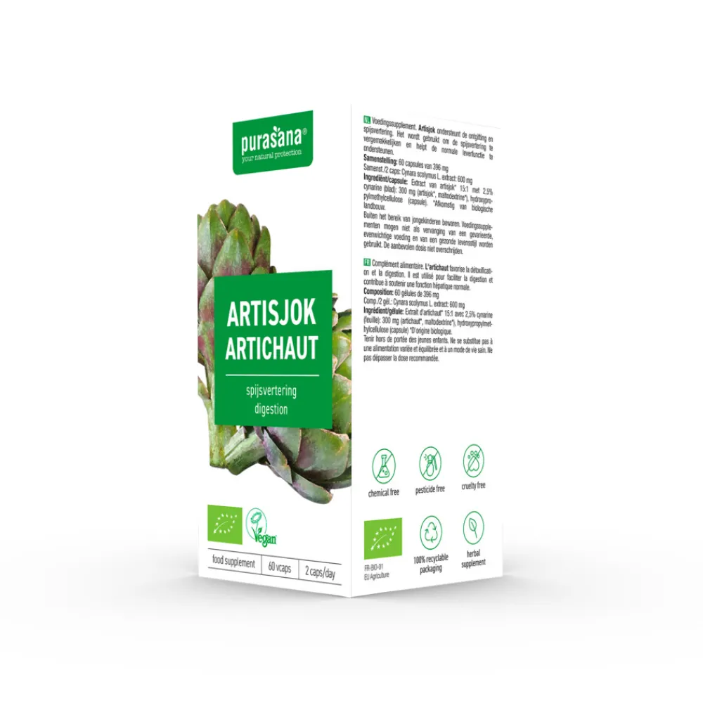 Organen<Purasana Artisjok Extract 300 mg 60 vegacapsules