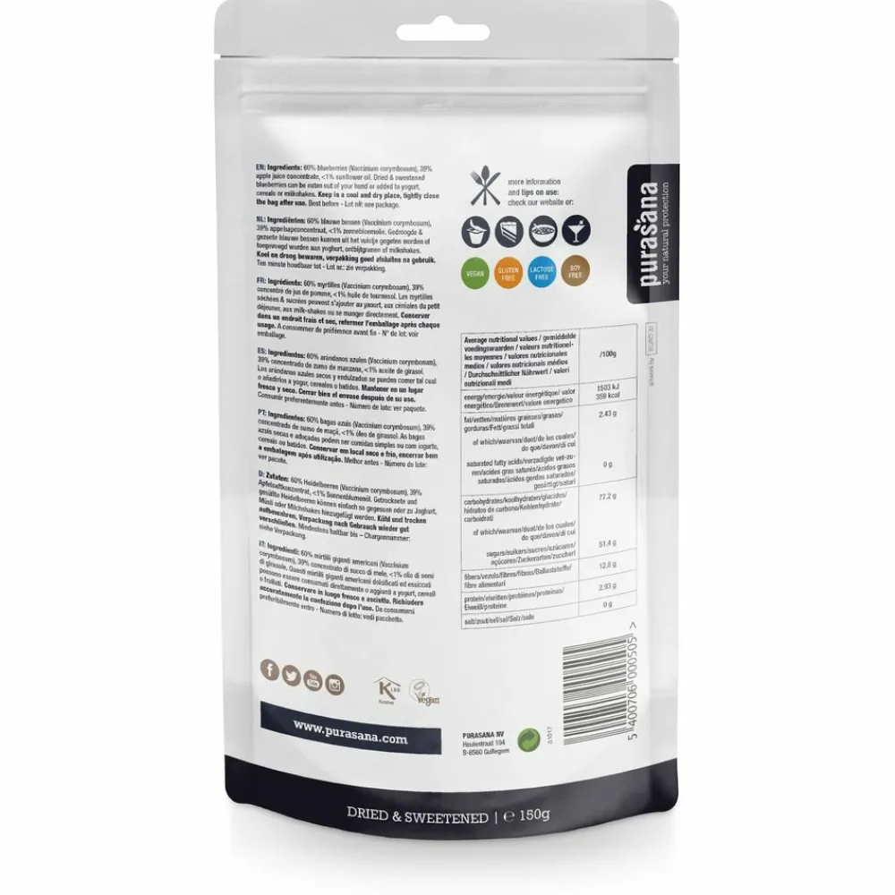 Outlet Blauwe Bessen Conventioneel 150 gr Superfoods