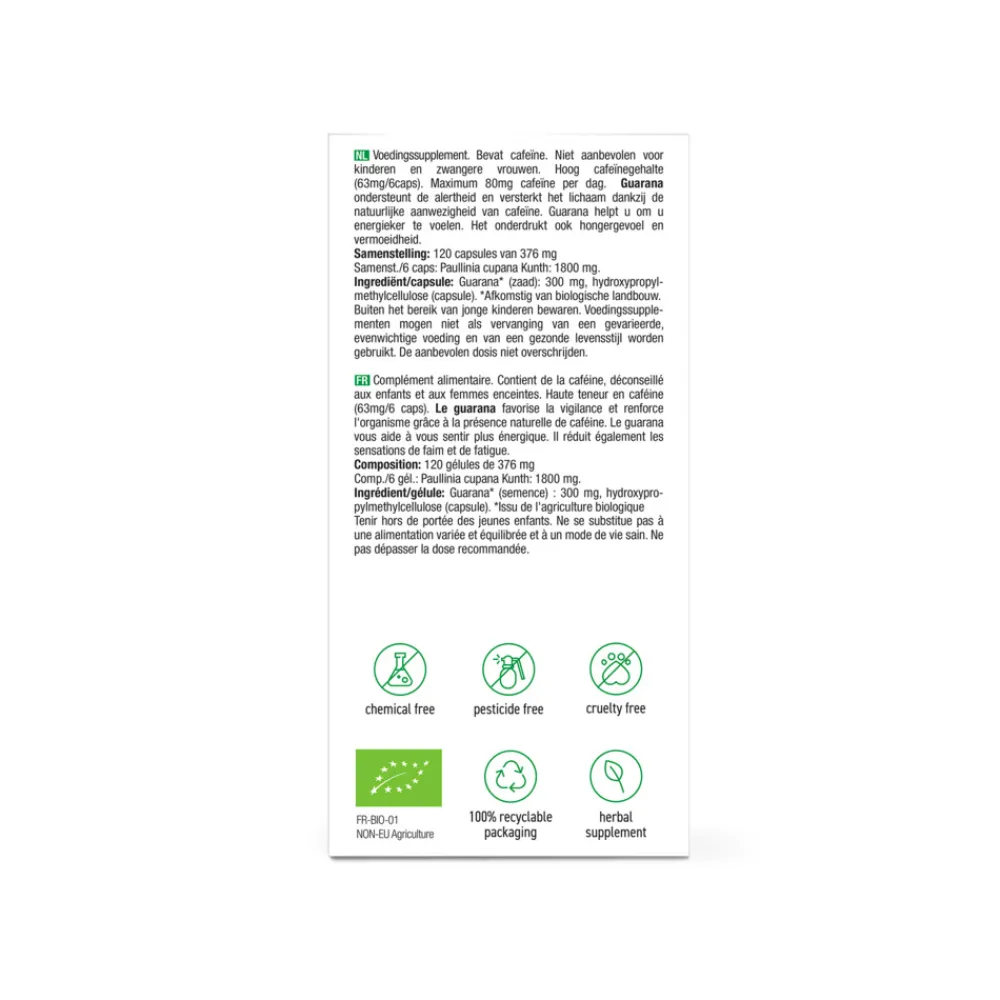 Guarana 120 vegacapsules Weerstand & Energie