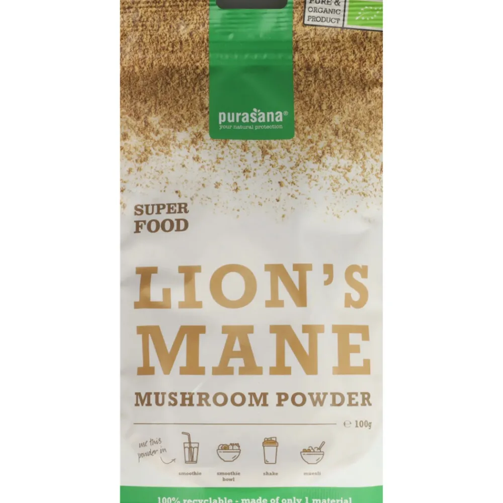 Superfoods<Purasana Lion's Mane Poeder 100 gr