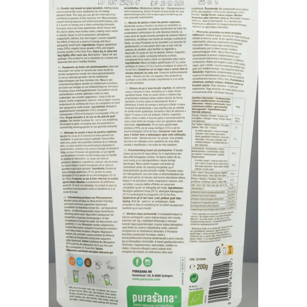 Discount Maca Cacao Mix Poeder Bio 200 gr Superfoods