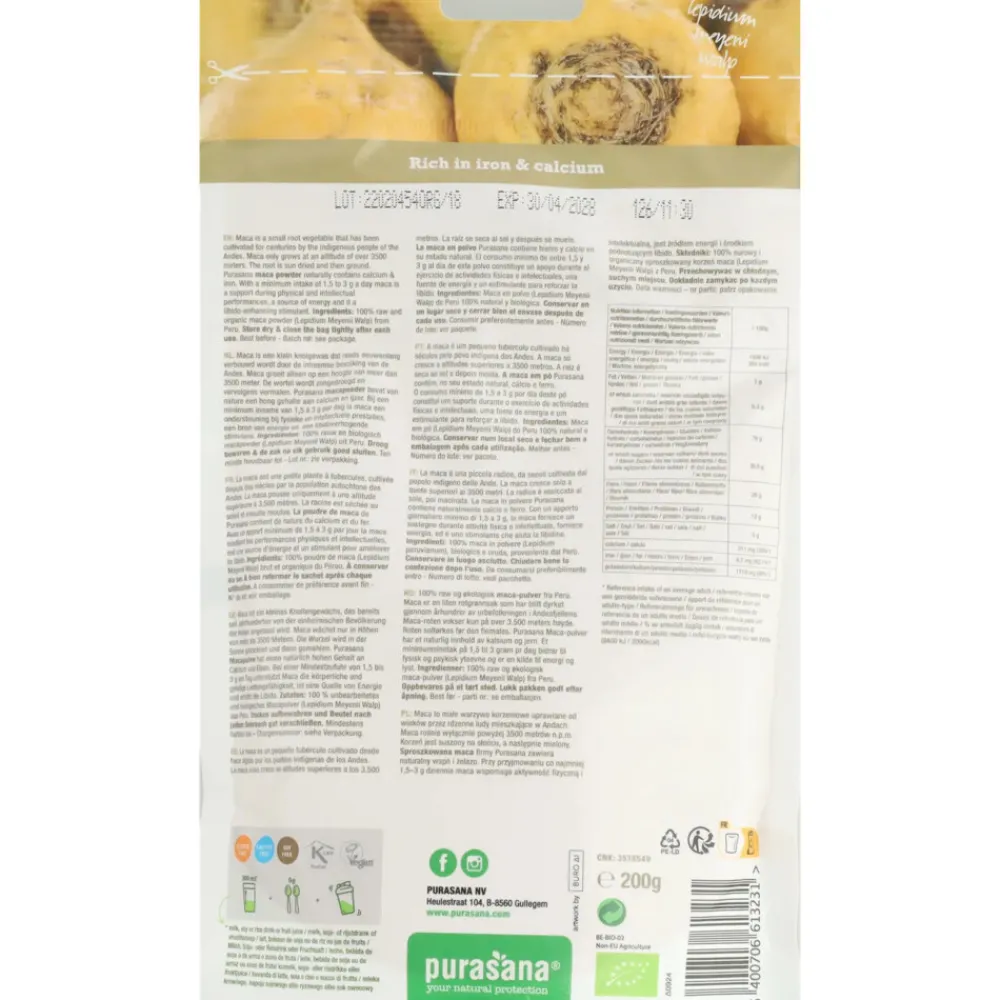 Hot Maca Poeder Bio 200 gr Superfoods