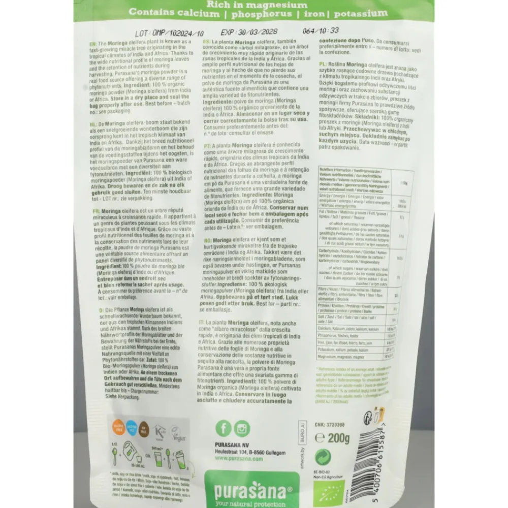 Moringa Poeder Bio 200 gr^Purasana