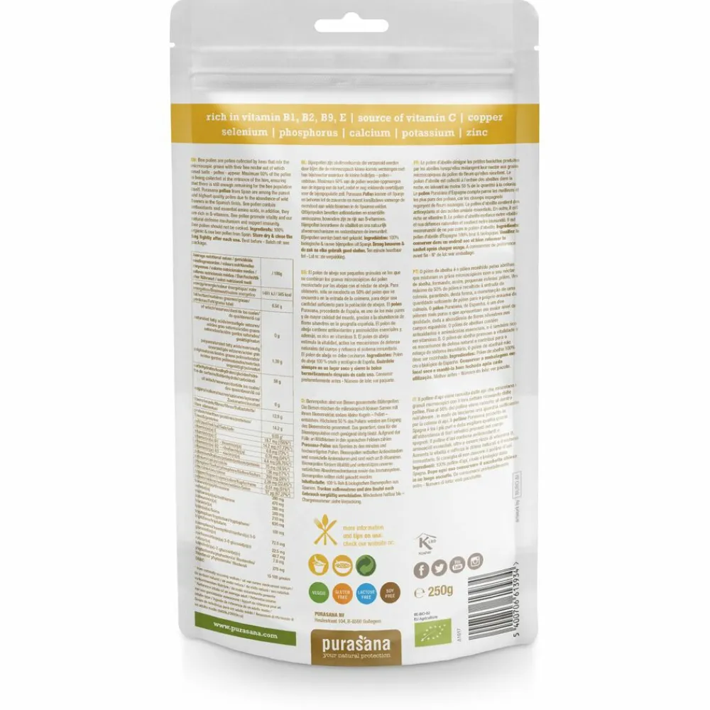 Superfoods<Purasana Pollen Granulaat Bio 250 gr