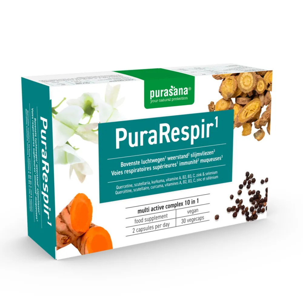 Sale PuraRespir 30 vegacapsules Weerstand & Energie|Luchtwegen & Keel