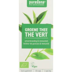 Afslankpillen<Purasana Single Plants Powders Groene Thee Extract Bio 120 capsules