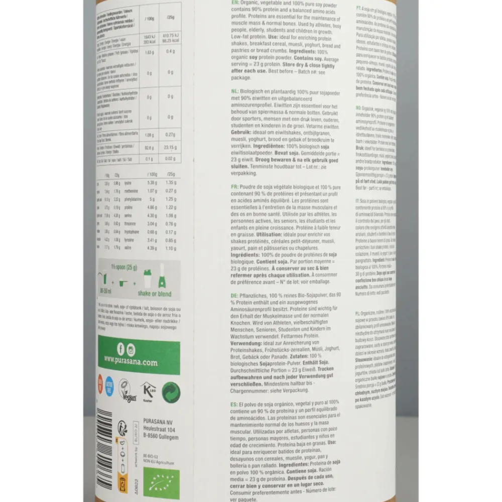 Sportvoeding & Drank<Purasana Single Protein Powder Vegan Soja Natuur 400 gr