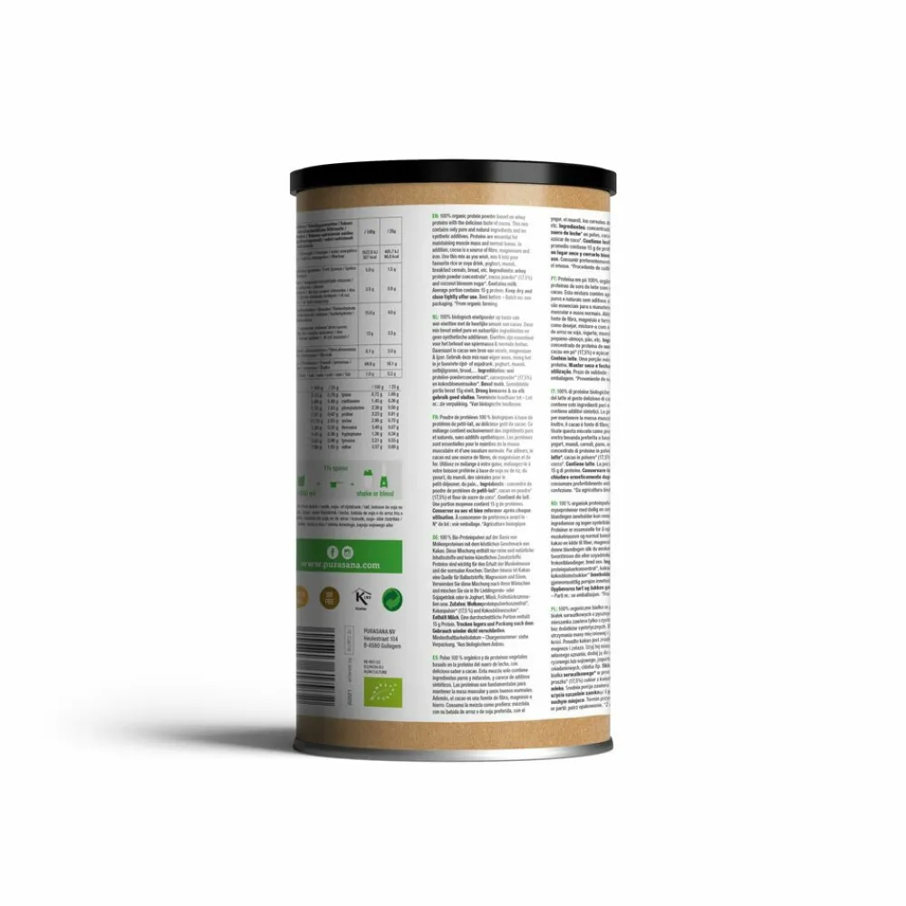 Dranken|Sportvoeding & Drank<Purasana Single Protein Powder Cacao Bio 400 gr