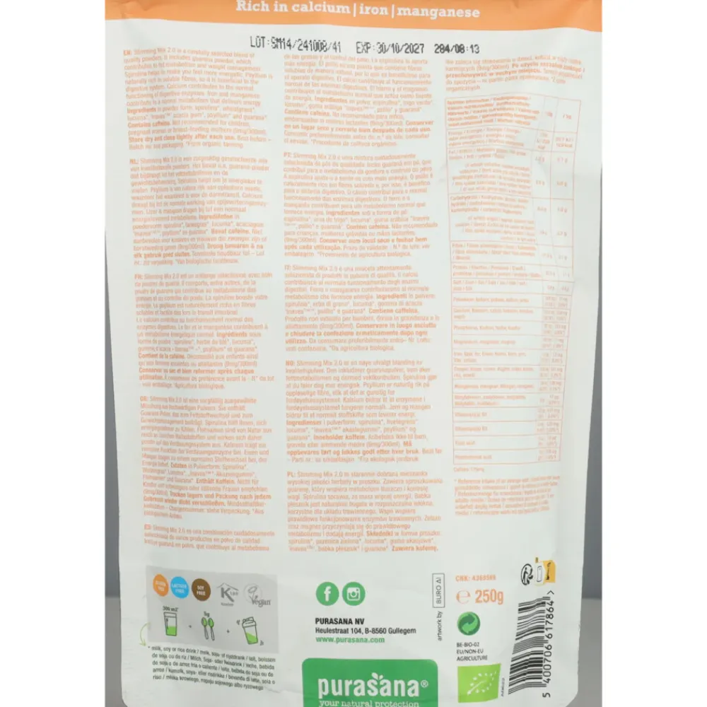 Superfoods<Purasana Slimming Poeder Mix 2.0 250 gr