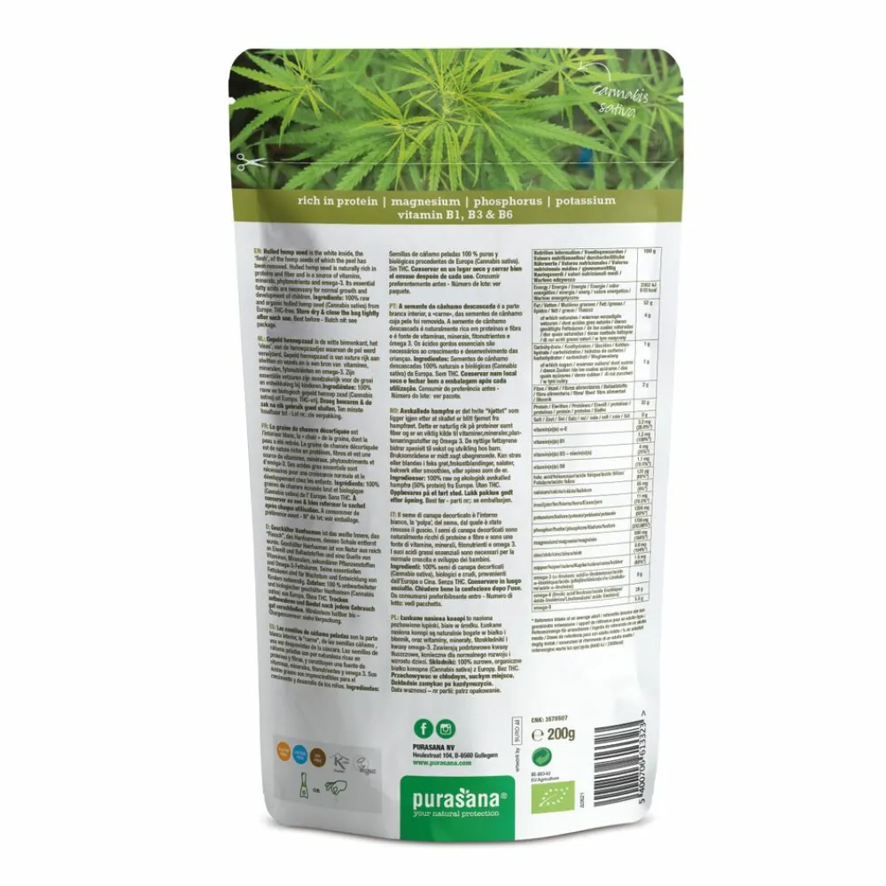 Hot Superfood Hennepzaden Bio 200 gr Zaden