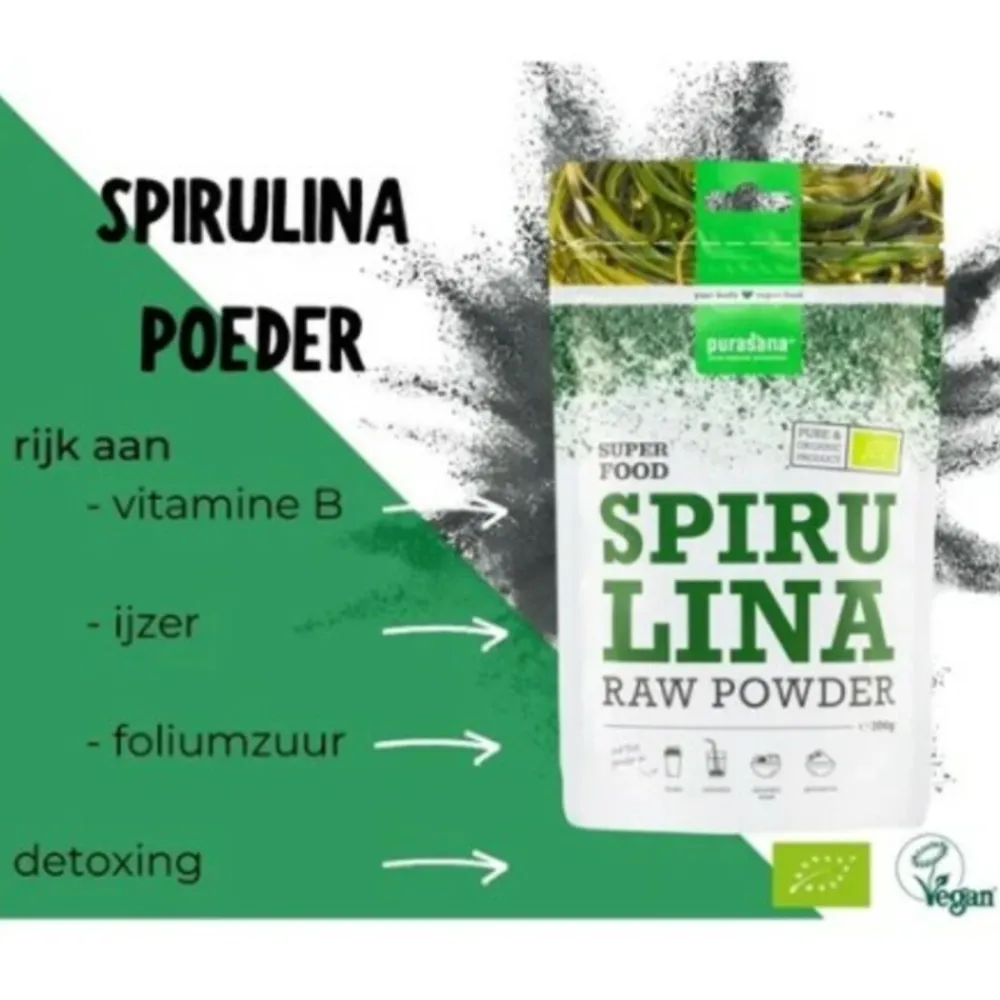 Superfood Spirulina Poeder Bio 200 gr^Purasana Online