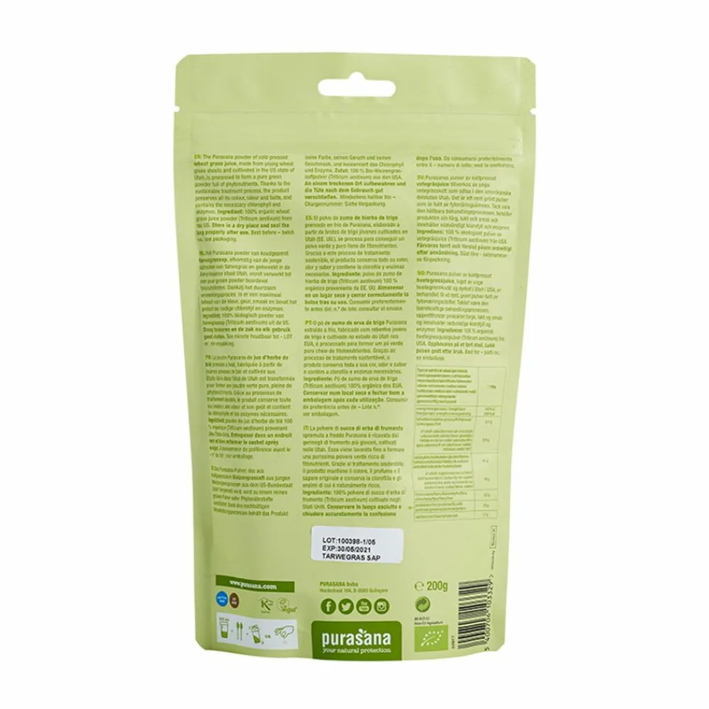 Best Tarwegras Juice Poeder Biologisch 200 gr Superfoods