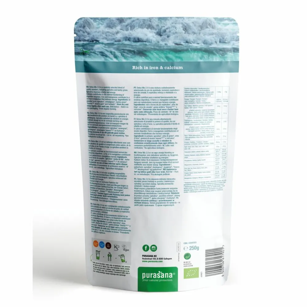 Superfoods<Purasana Total Detox Poeder Mix 2.0 250 gr