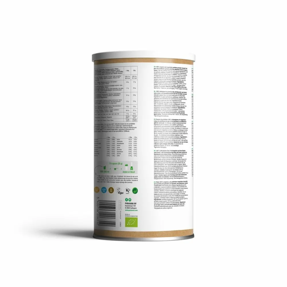 Vegan Erwt & Zonnebloem Proteine Mix Cacao BIO 400 gr^Purasana Sale