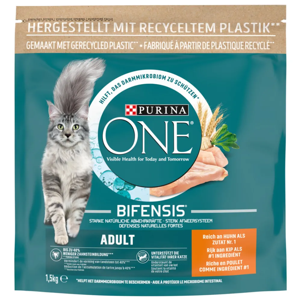 Kattenvoer<Purina ONE Adult Kip - Volkoren Granen 1,5 kg