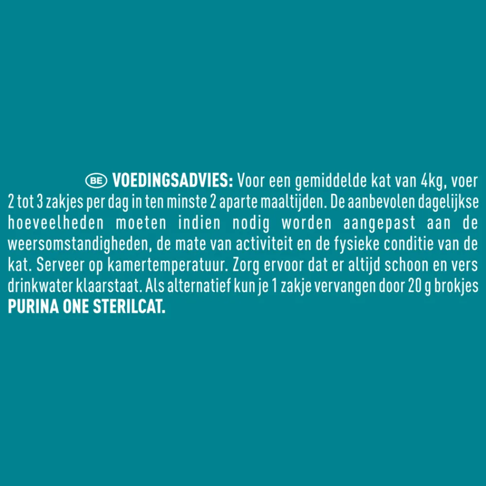 Kattenvoer<Purina ONE Adult Sterilcat Kattenvoer Nat Rund & Kalkoen & Kip & Zalm 40 x 85 gr