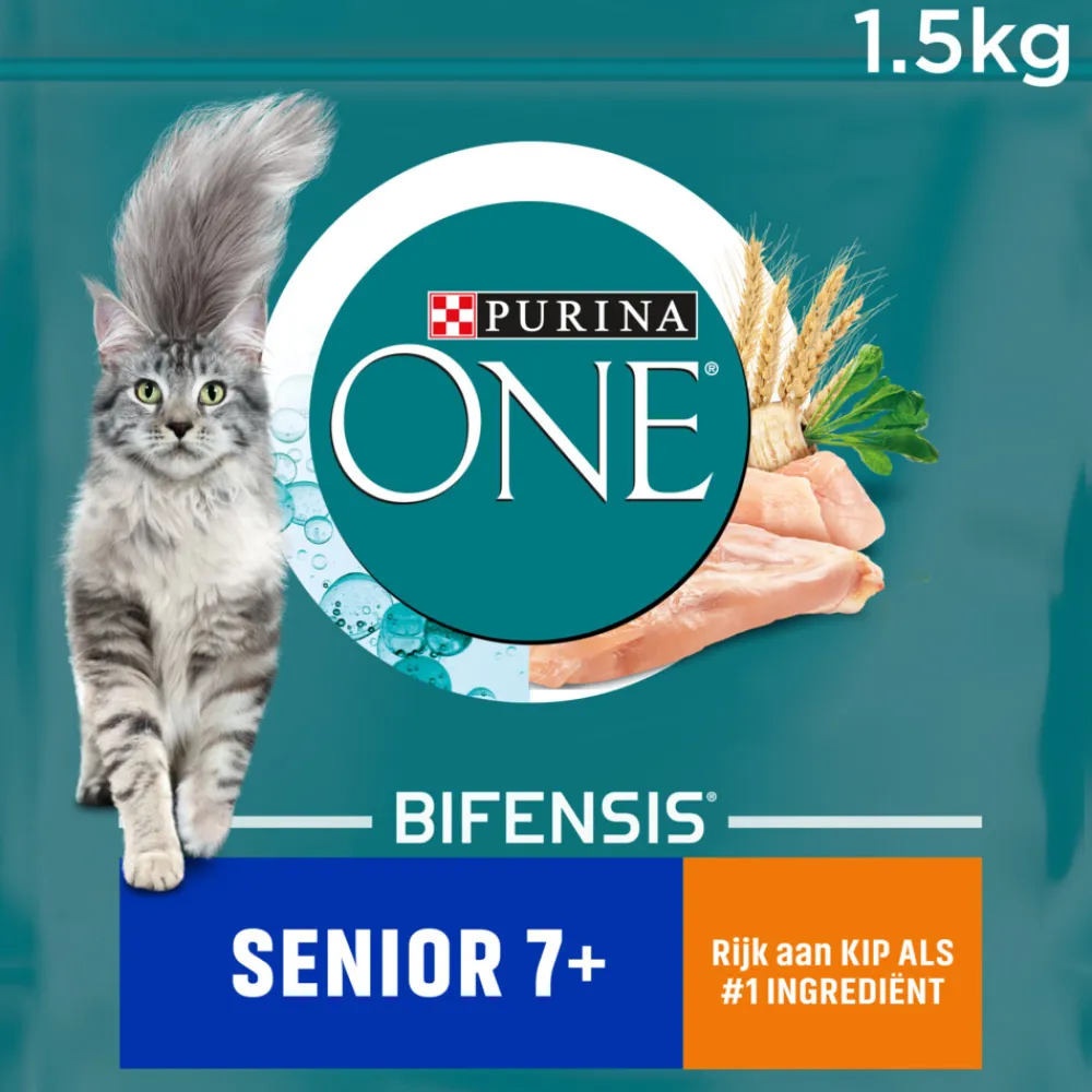 Kattenvoer<Purina ONE Senior Kip - Volkoren Granen 1,5 kg