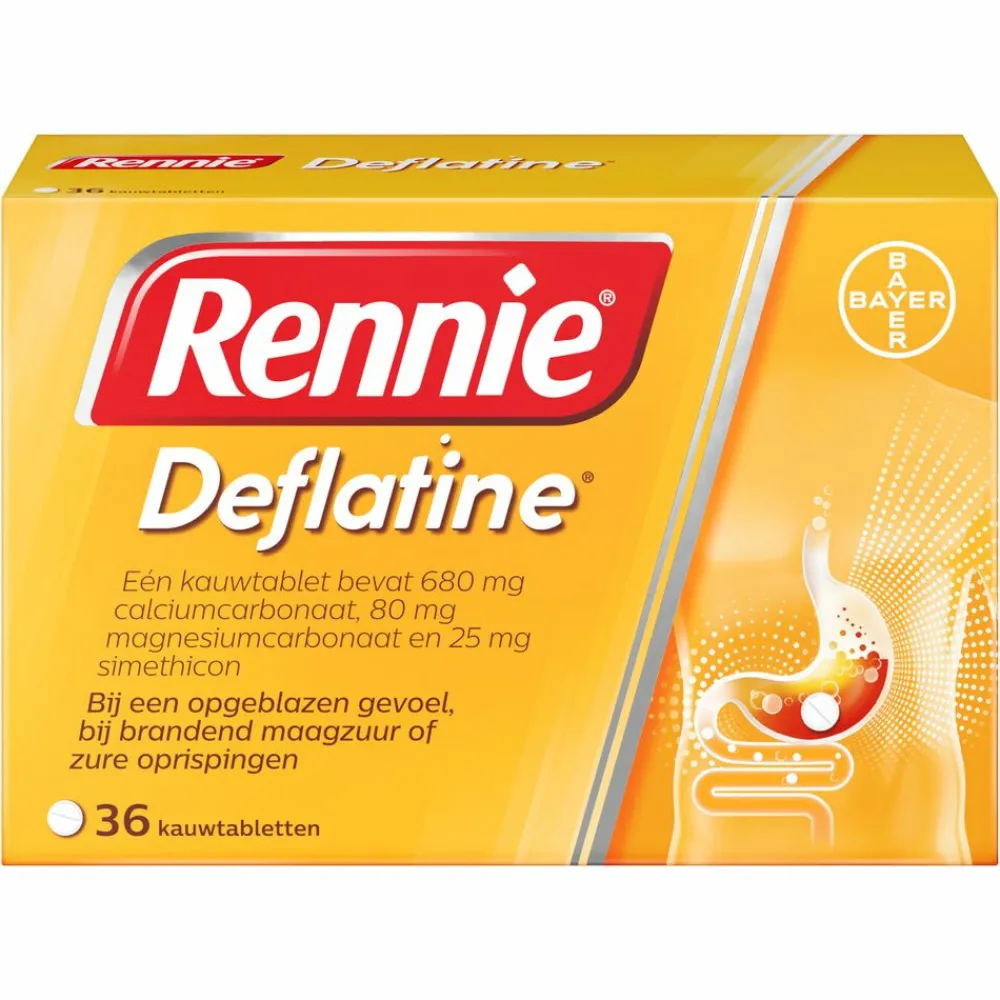 Deflatine 36 tabletten^Rennie Hot