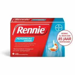 Maag & Darm<Rennie Pepermunt 48 tabletten